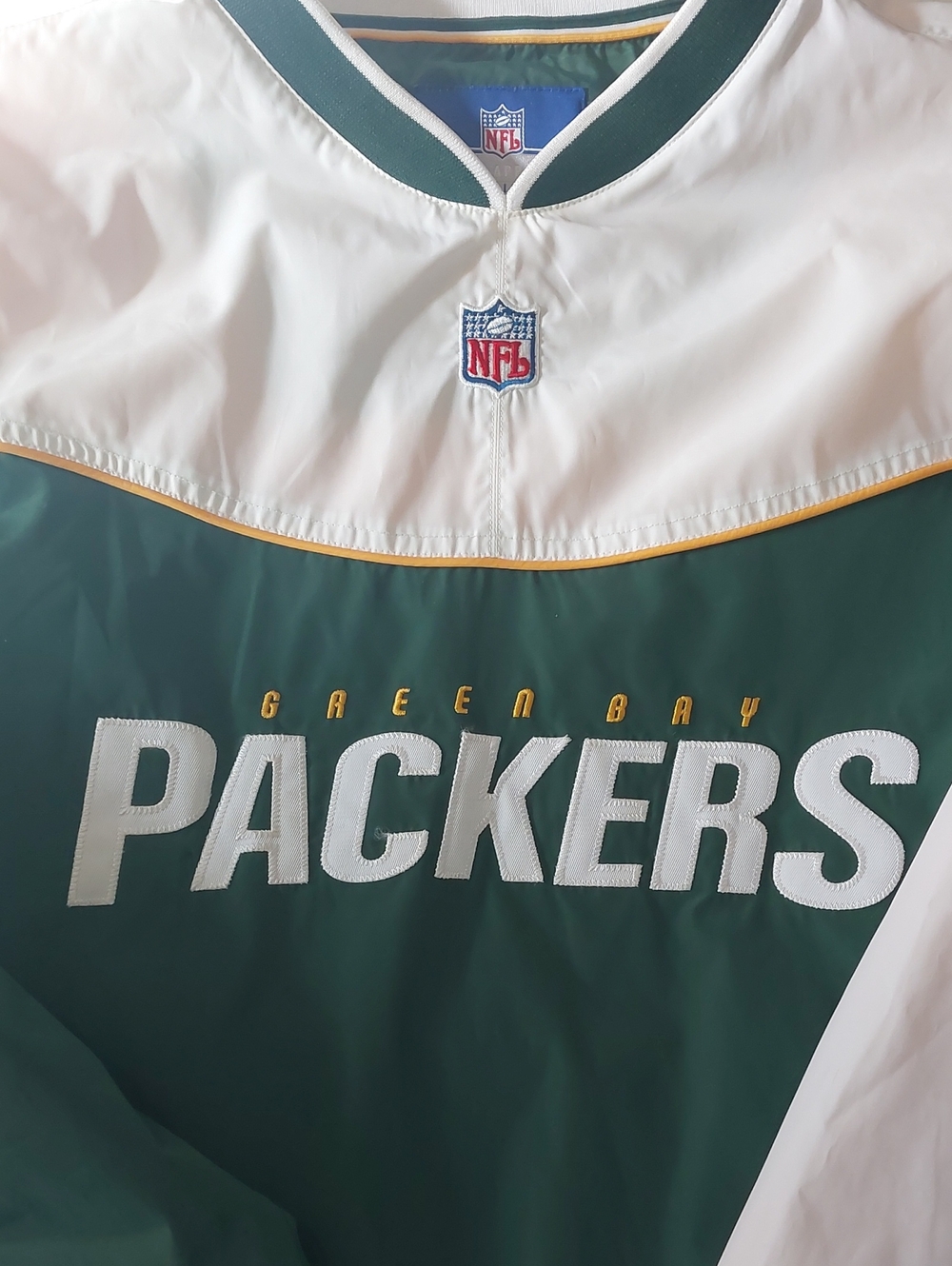 Vintage Reebok NFL Green Bay Packers Pullover Windbreaker Jacket Medium